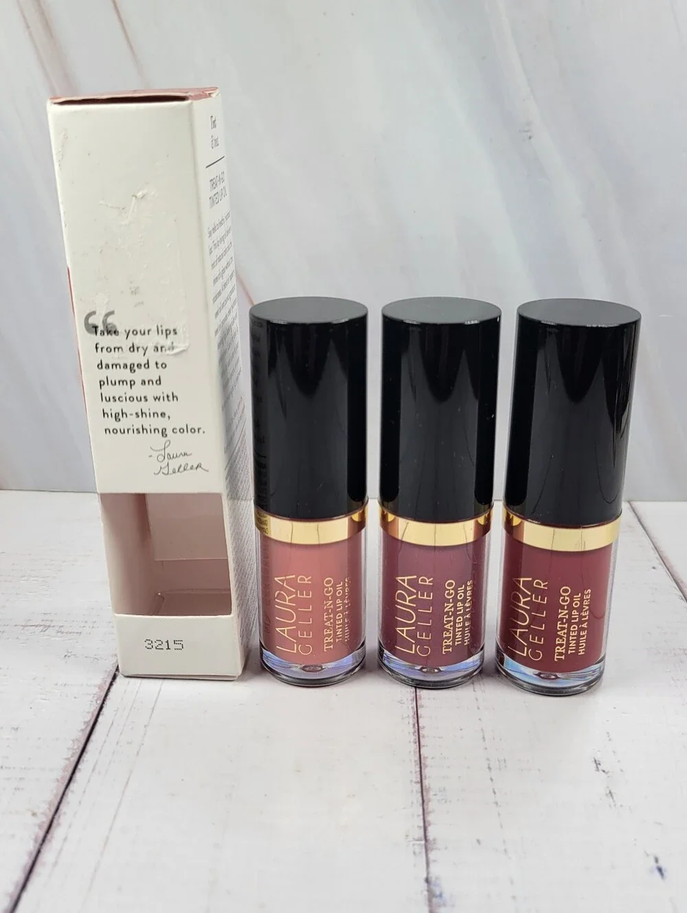 Laura Geller Treat-N-Go Tinted Lip Oil Bundle NEW!
